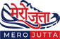Logo of Mero Jutta with red and blue design on a white background