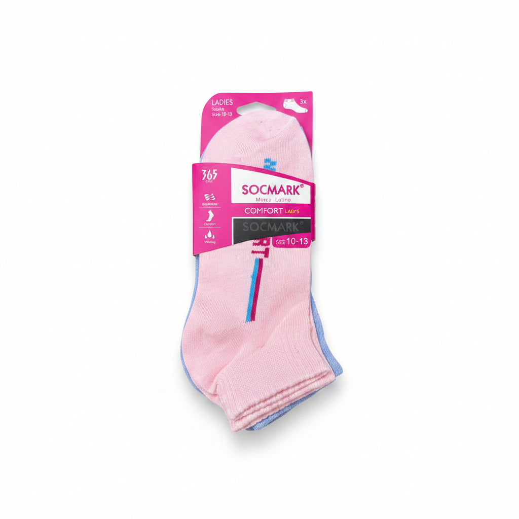 Socmark ladies color socks 3 pair