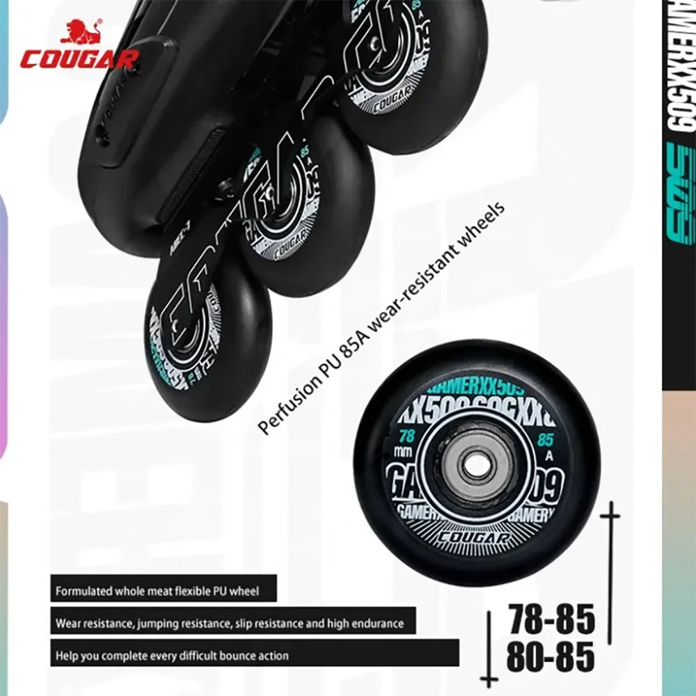 Freestyle slalom inline roller skates