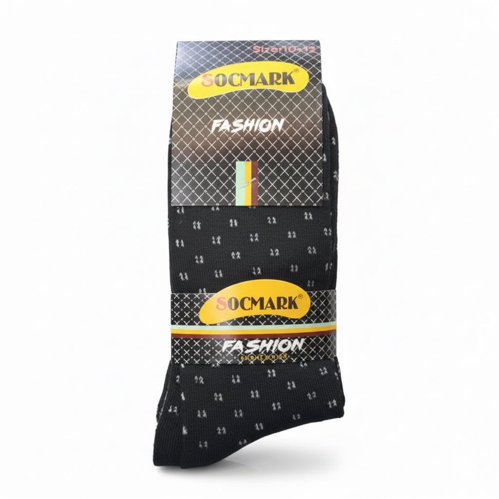 Packaged sock with 'Docmark' branding on a white background