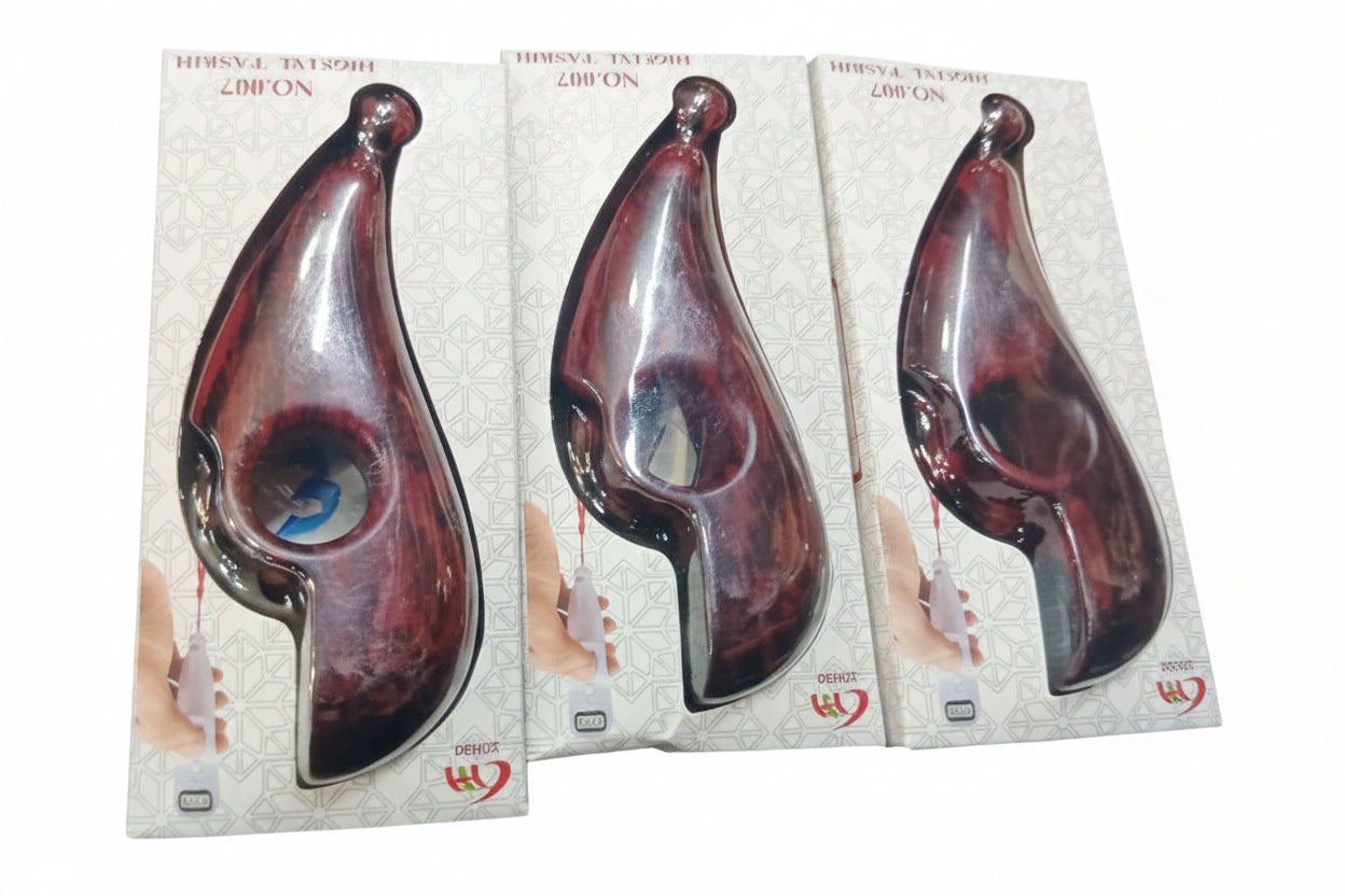 Three wooden ear picks on a card displayed on a smartphone screen.