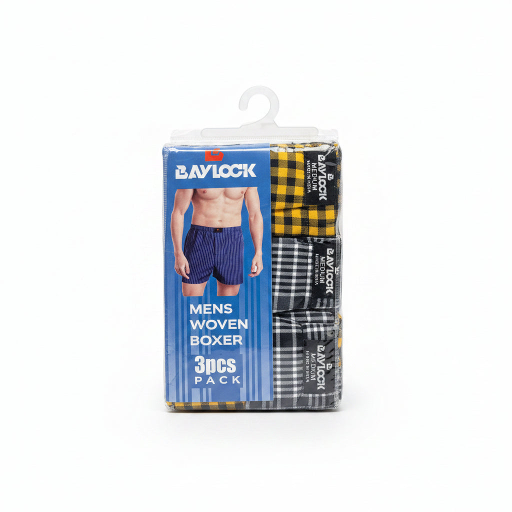 Mens woven boxer