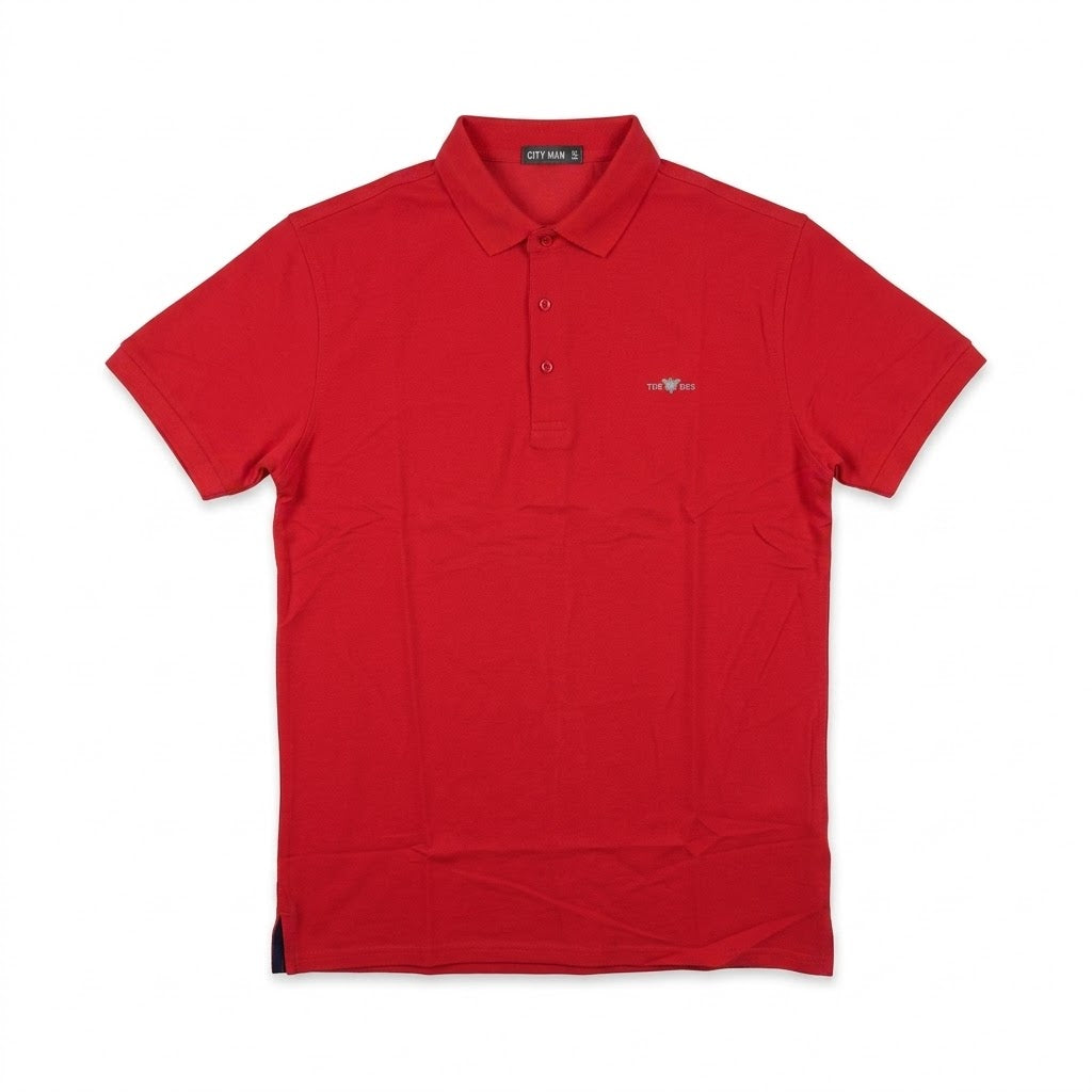 CITY MAN Men's TUE DES Bee Embroidered Polo Shirt