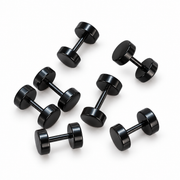 Unisex Black Round Barbell Stud Earring – Single Piece