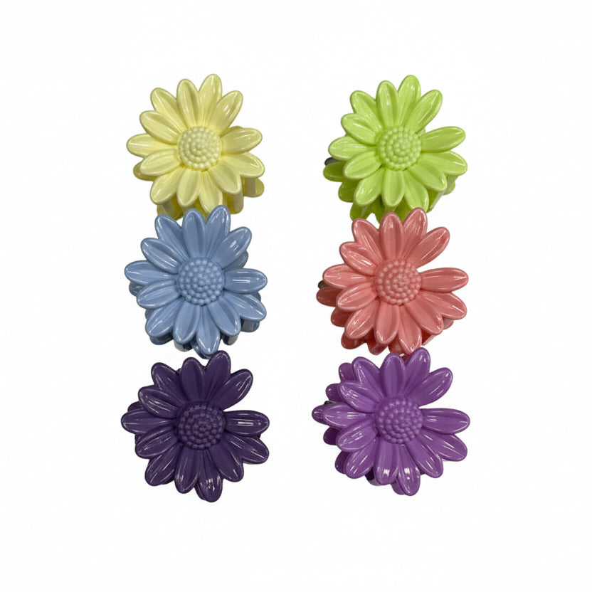 Set of colorful flower-shaped earrings on a card with 'Fashion Jewelry' branding.