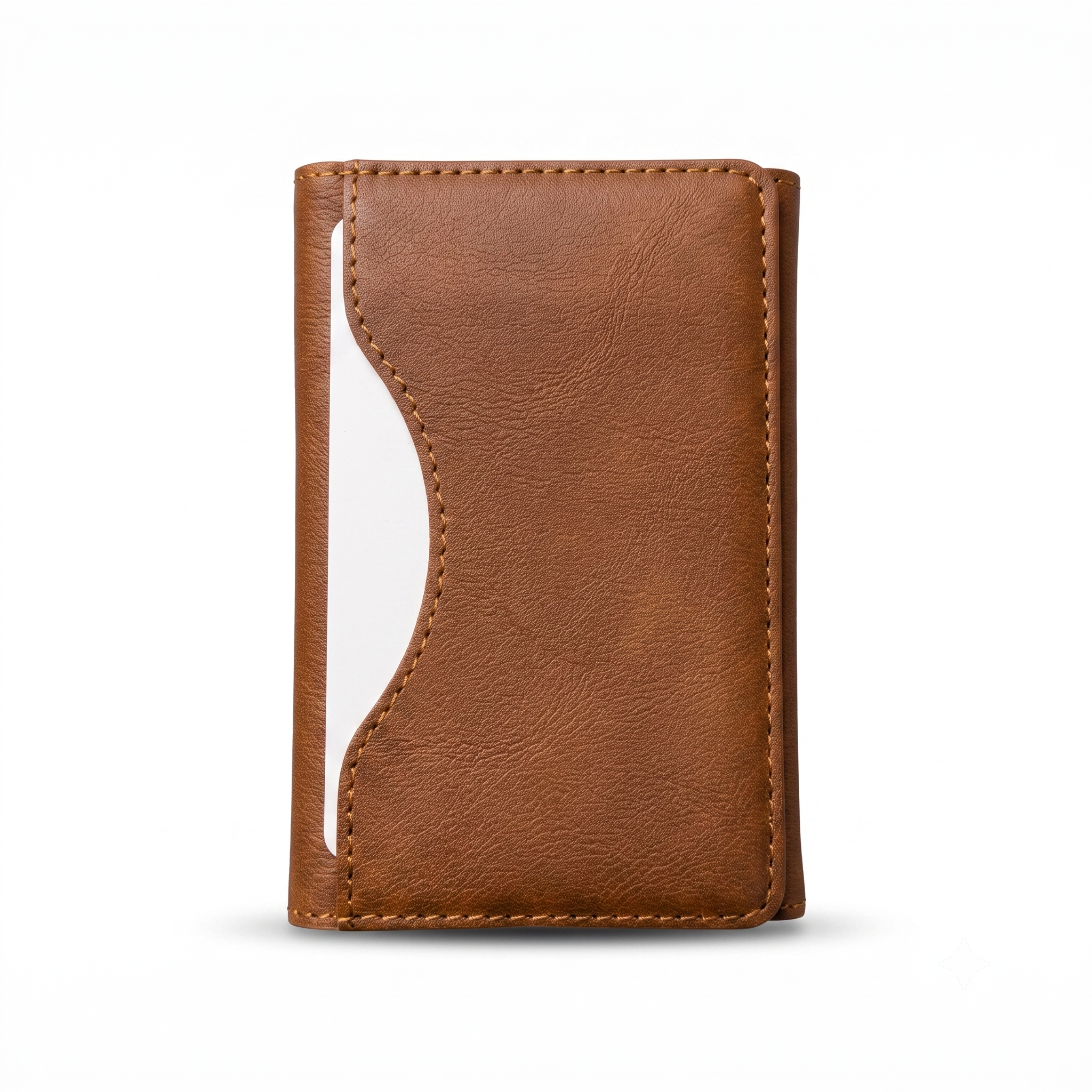 Magnetic Leather Tri Fold Card Holder Wallet