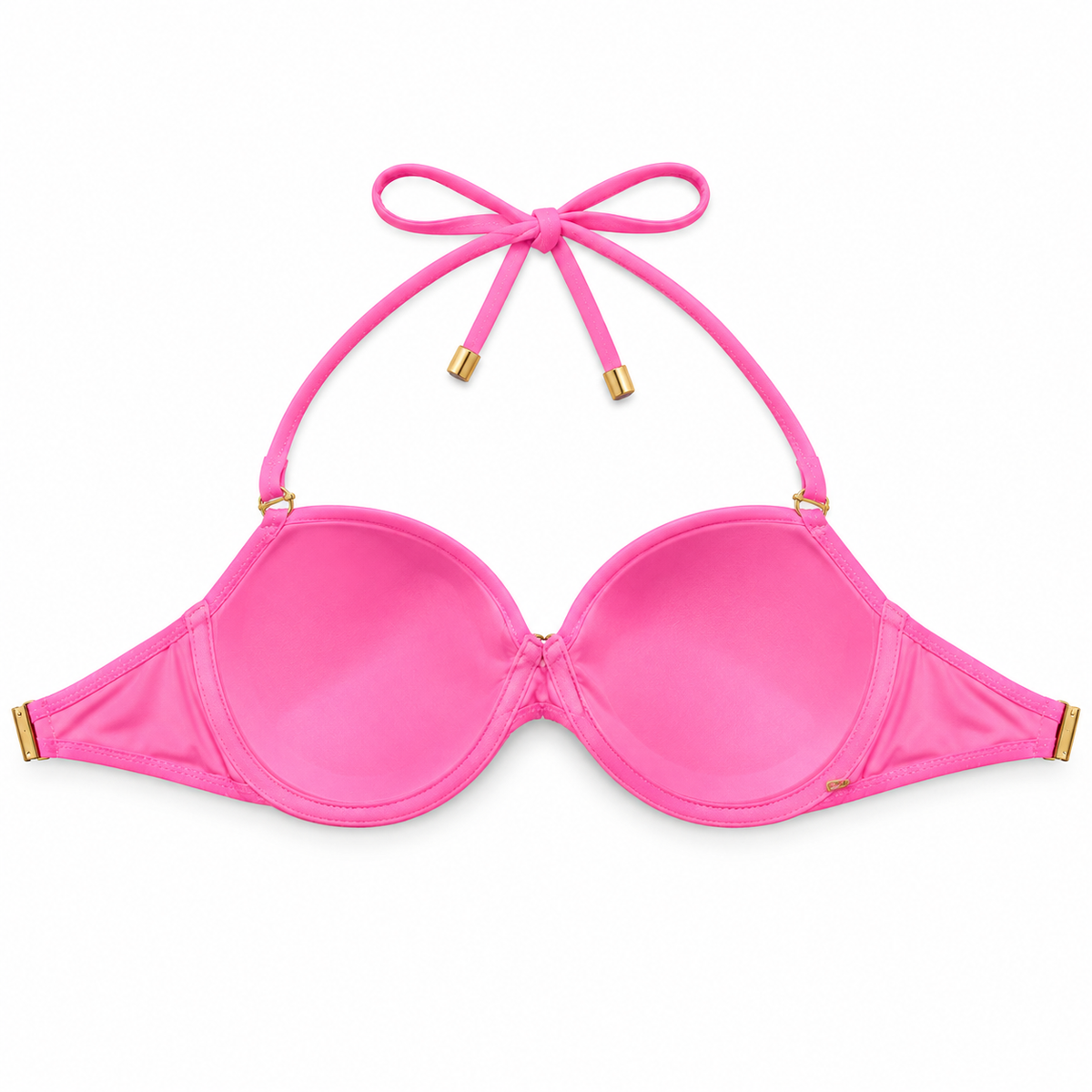 Women's Pink Halter Bikini Top with Starfish Detail