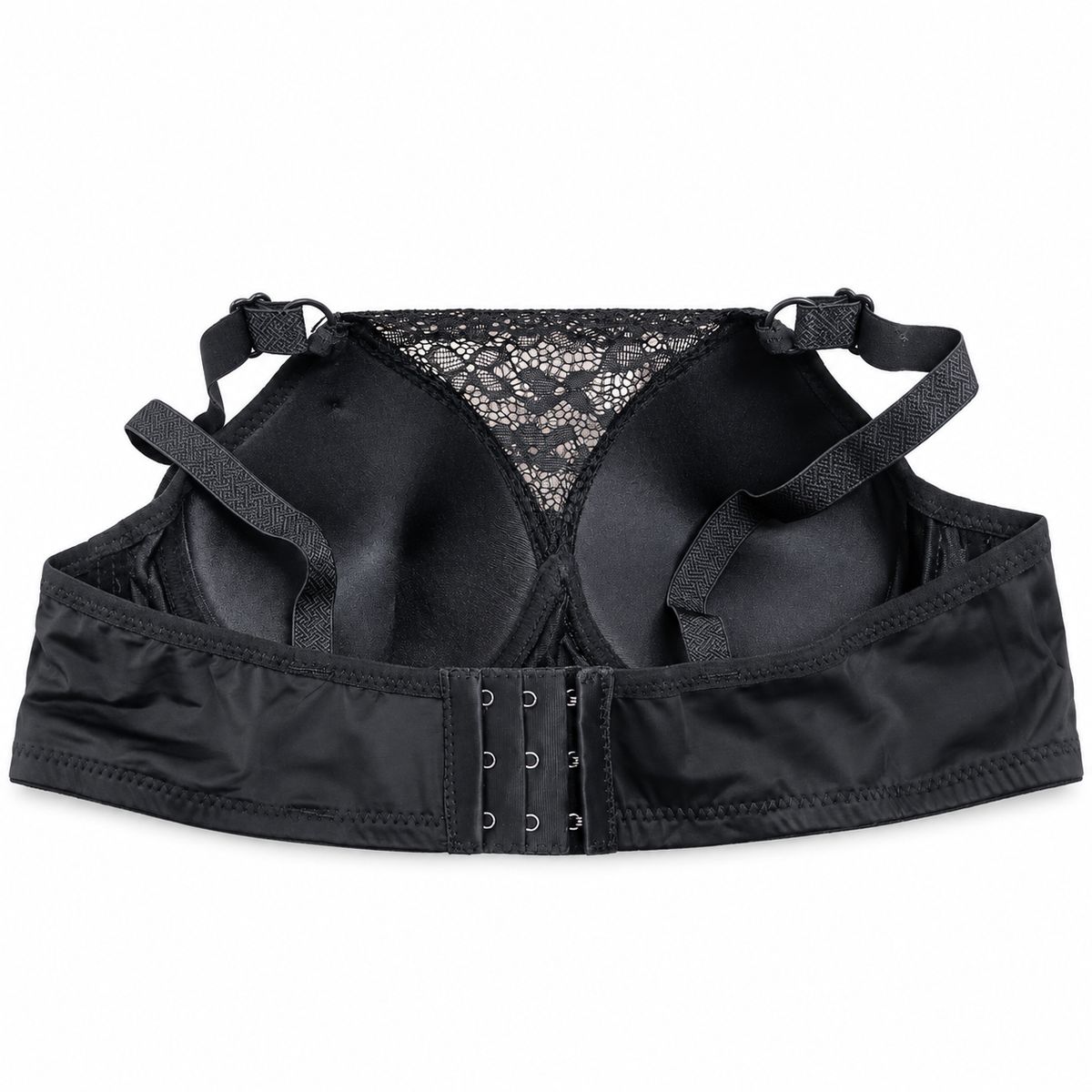 Women’s Black Floral Lace Padded Bra