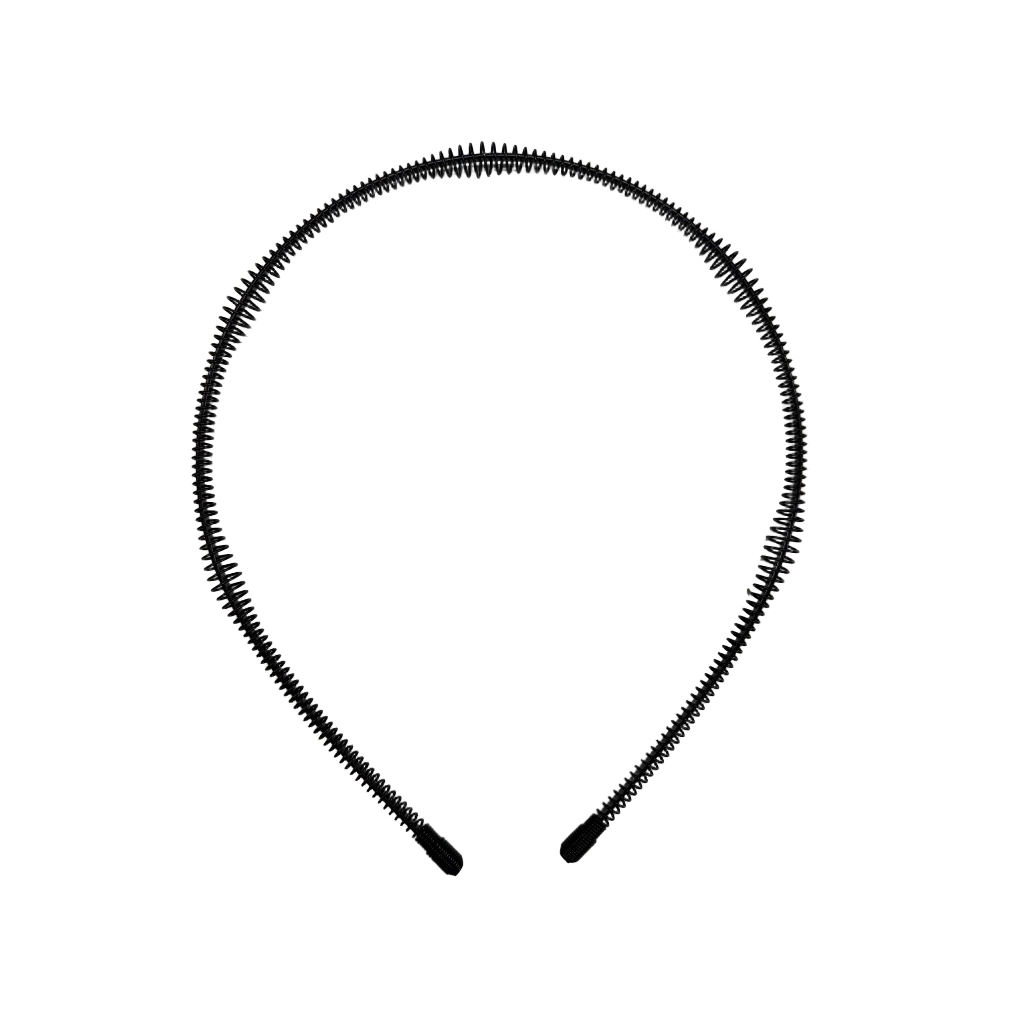 Black headband on a white background