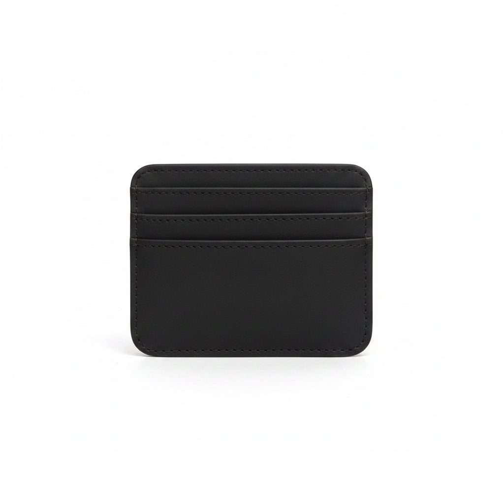 Black Slim Card Holder Wallet - Lightweight Travel & Business Accessory