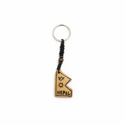 Handcrafted Yak Bone Nepal Map Keychain | Authentic Himalayan Souvenir