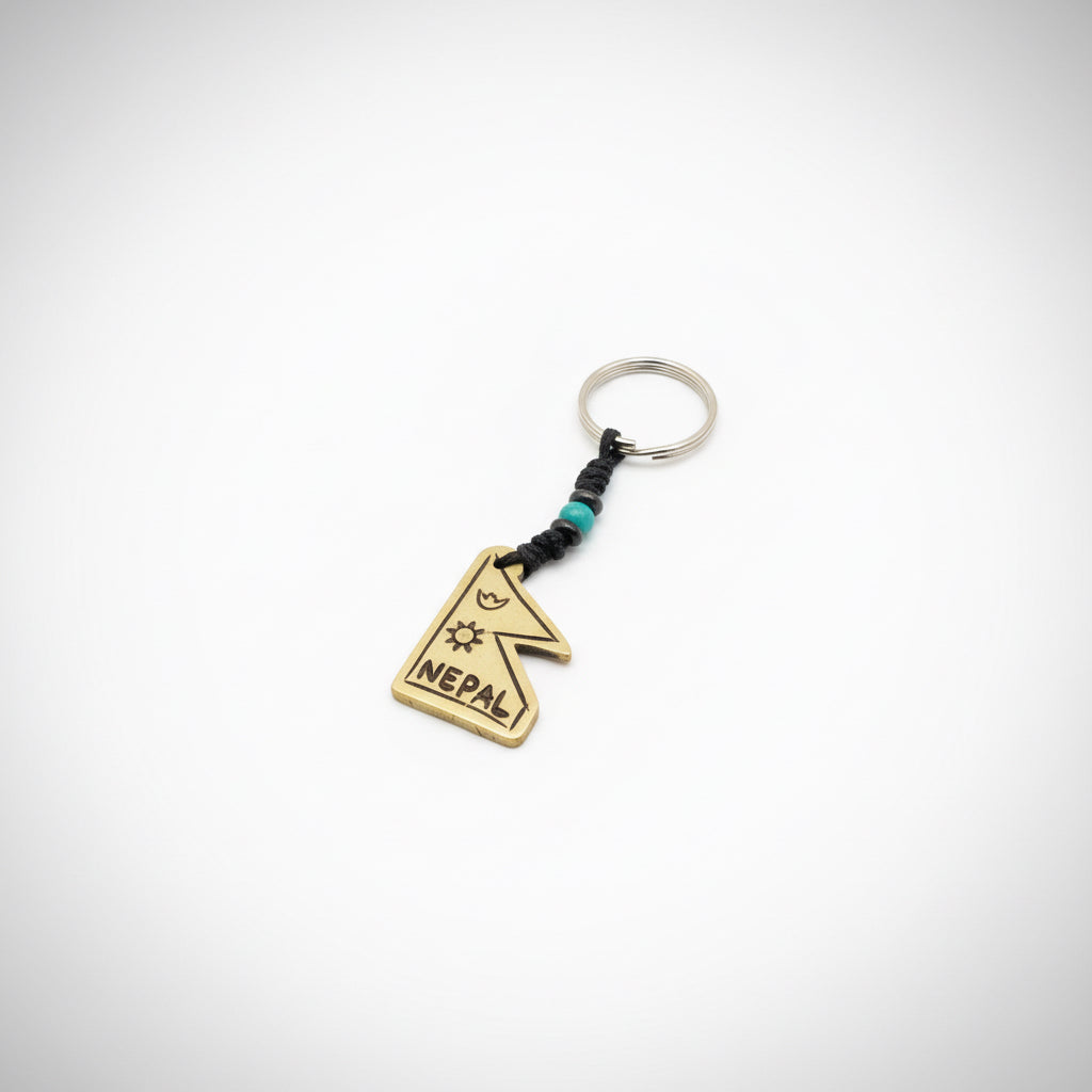 Handcrafted Yak Bone Nepal Map Keychain | Authentic Himalayan Souvenir