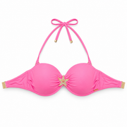 Women's Pink Halter Bikini Top with Starfish Detail