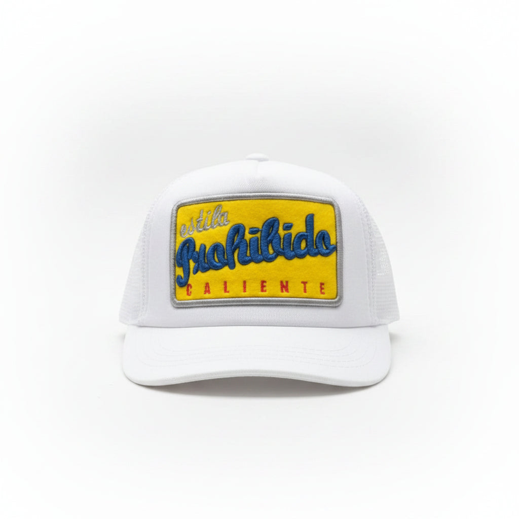 Unisex Prohibido Caliente Patch Mesh Trucker Cap