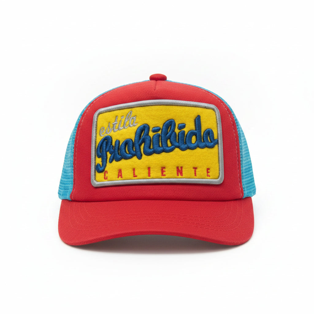 Unisex Prohibido Caliente Patch Mesh Trucker Cap