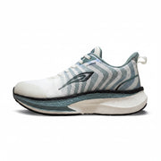 Abros Cyrus men's mesh running shoes in off-white and light green with a thick cushioned sole.