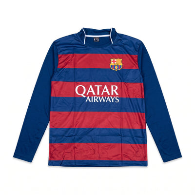 FC Barcelona Long Sleeve Striped Football Jersey