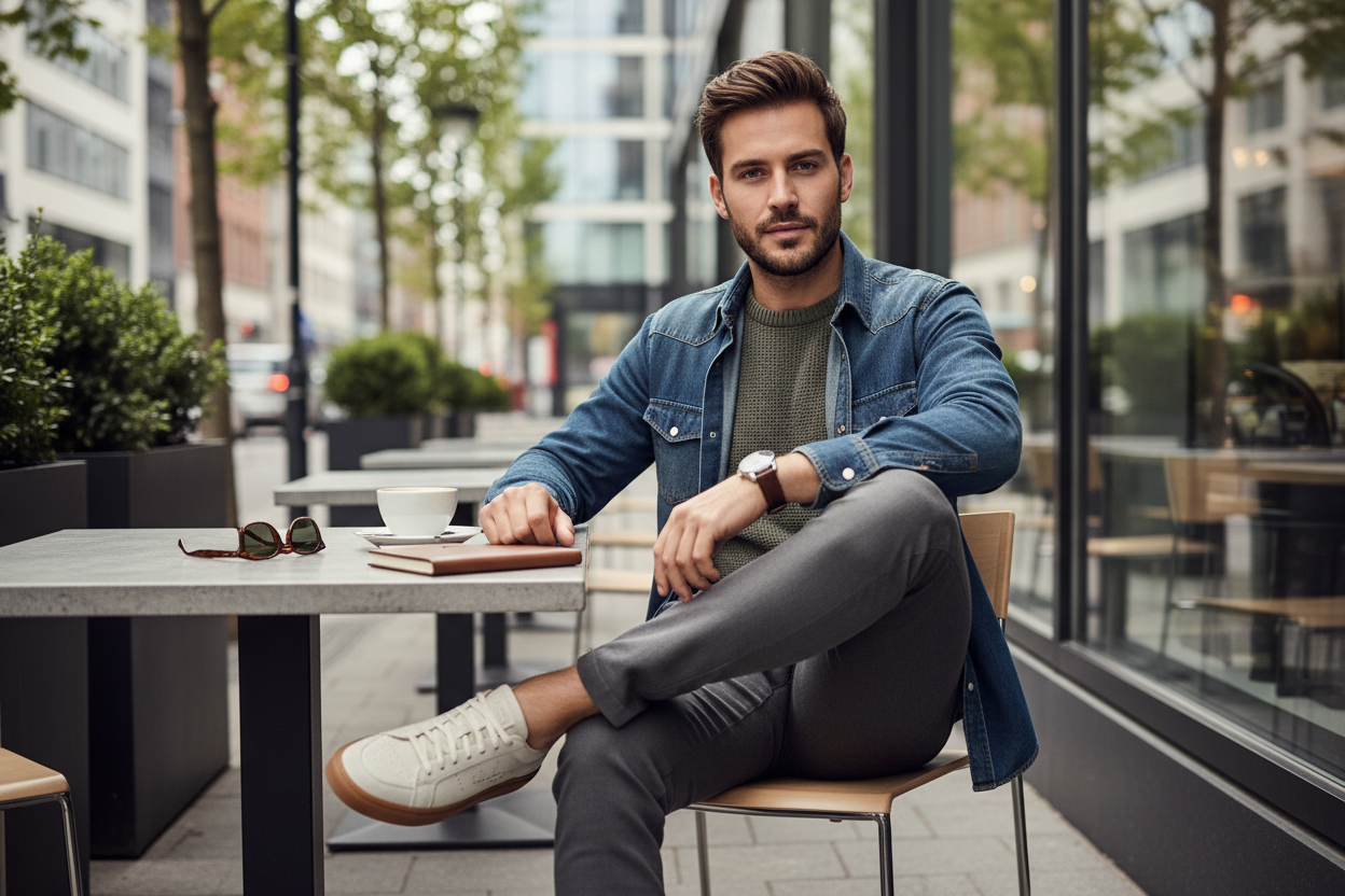 generate lifestyle image for man collection